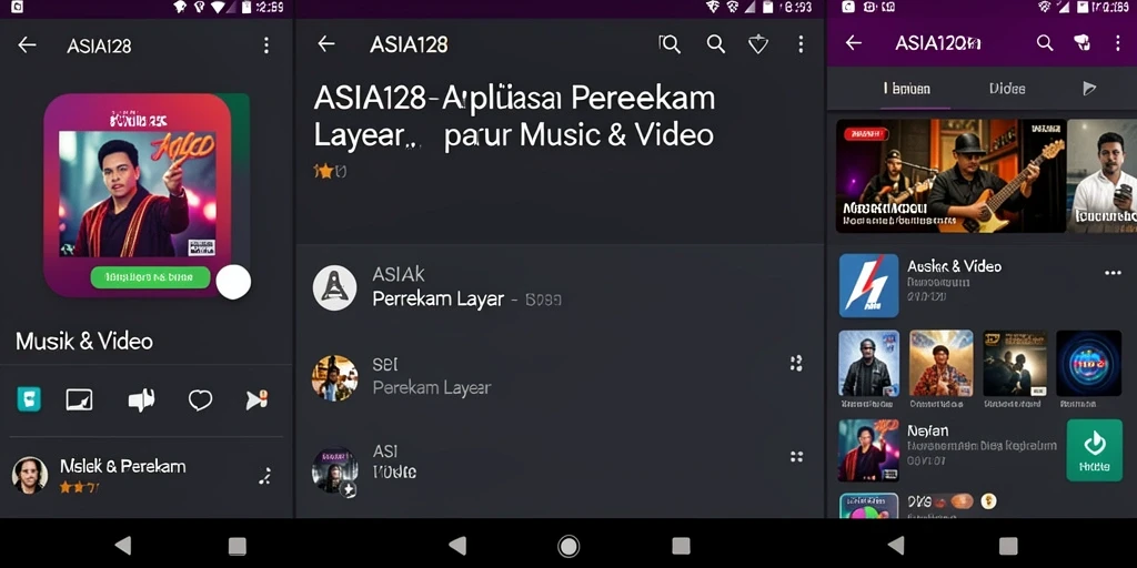 Screenshot utama ASIA128 menunjukkan antarmuka perekaman layar yang intuitif.