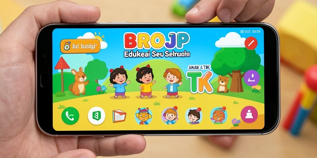 Antarmuka permainan yang ceria dan ramah anak untuk belajar.