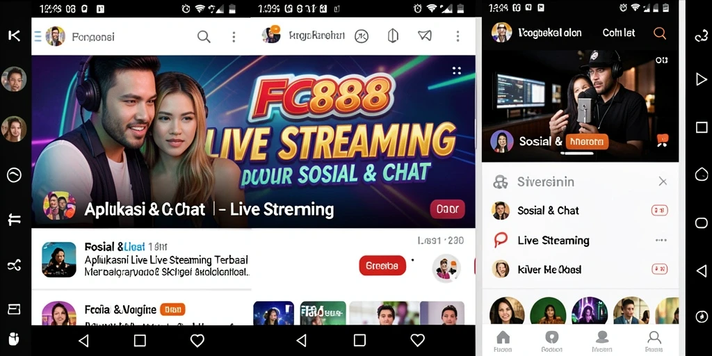 Antarmuka FC888 yang menarik untuk Live Streaming.