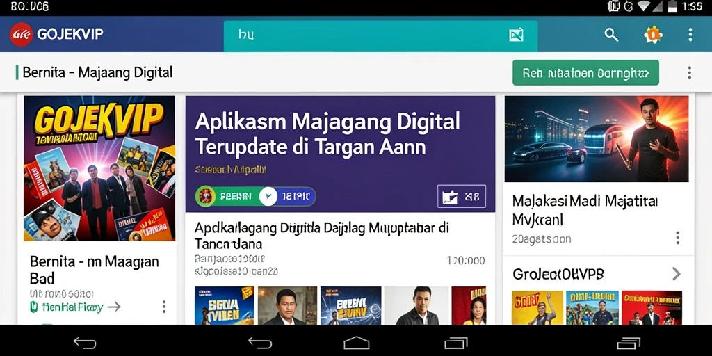 Tampilan antarmuka aplikasi GOJEKVIP yang modern dan interaktif.