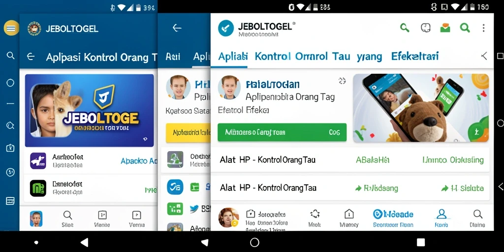 Antarmuka JEBOLTOGEL menunjukkan fitur kontrol orang tua yang intuitif.