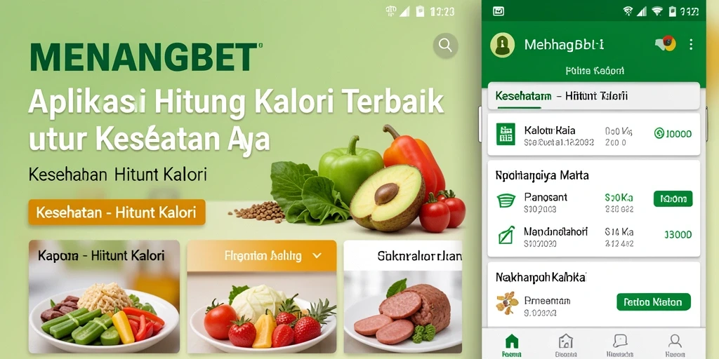 Tampilan antarmuka utama MENANGBET untuk menghitung kalori.