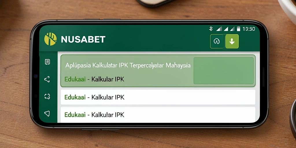 Tampilan antarmuka NUSABET untuk Kalkulator IPK yang user-friendly.