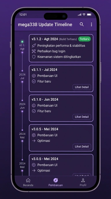 Riwayat Versi mega338 untuk Pengguna Android